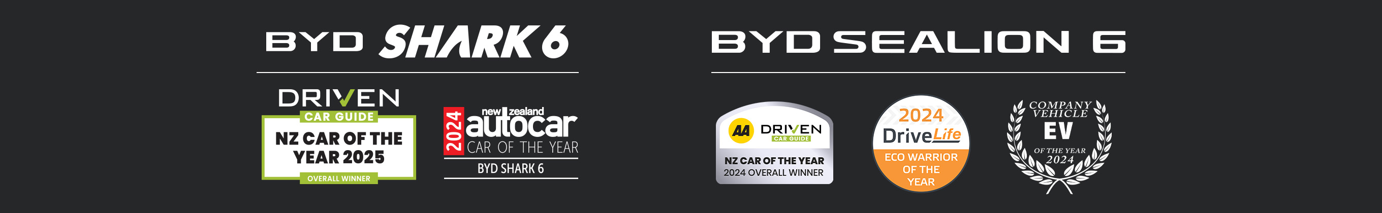 BYD RECENT AWARDS